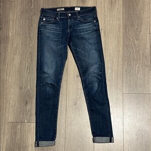 AG Adriano Goldschmied The Nikki Relaxed Skinny Dark Indigo Jeans Size 25
